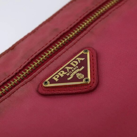 PRADA Shoulder Bag Nylon Pink Gold Auth 131736 - Picture 13 of 16